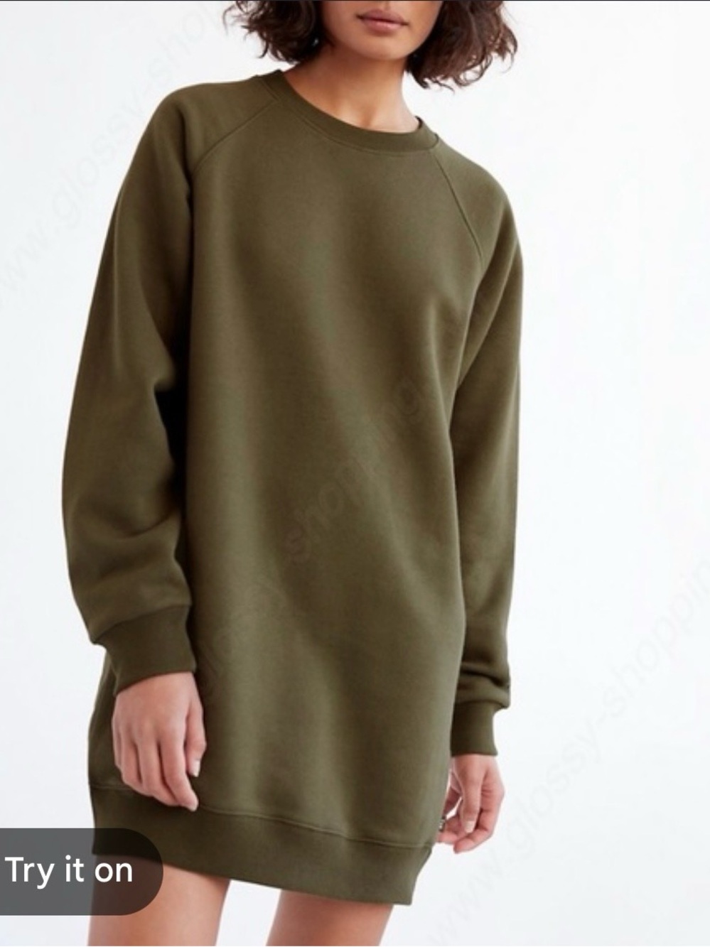 Tna ‘Navia’ Sweater Dress in Olive Green